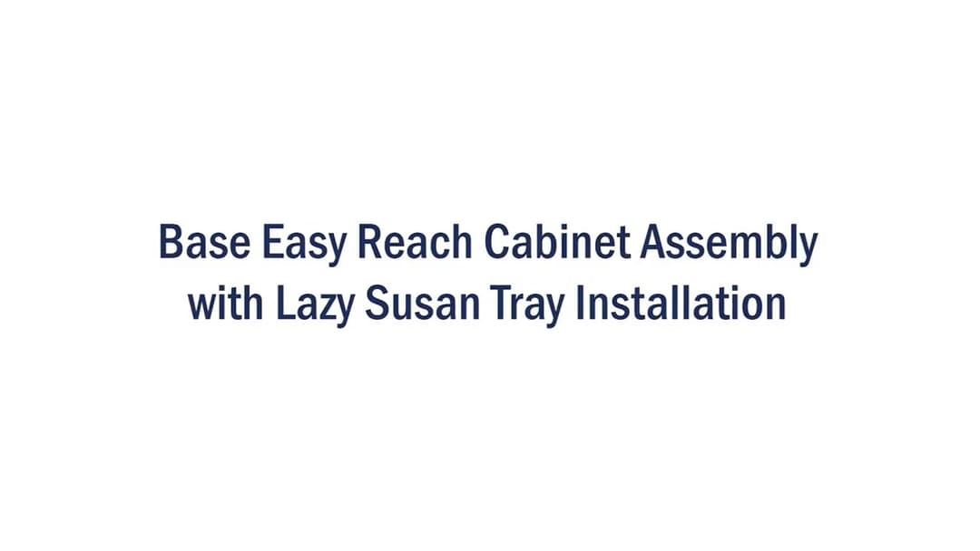 Lazy Susan Base Cabinet Assembly